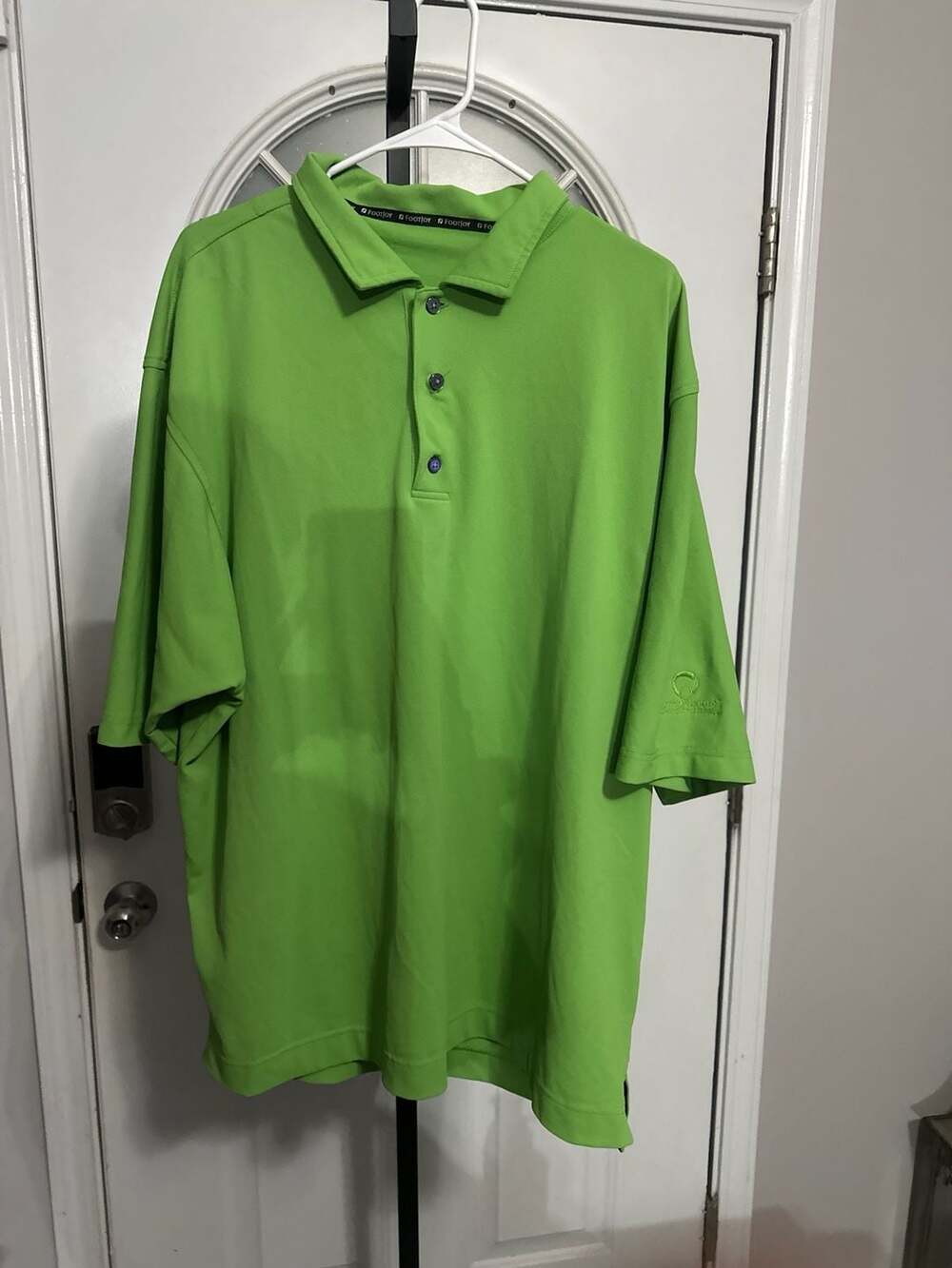 FootJoy Performance Golf Polo Shirt Lime Green C Logo #398